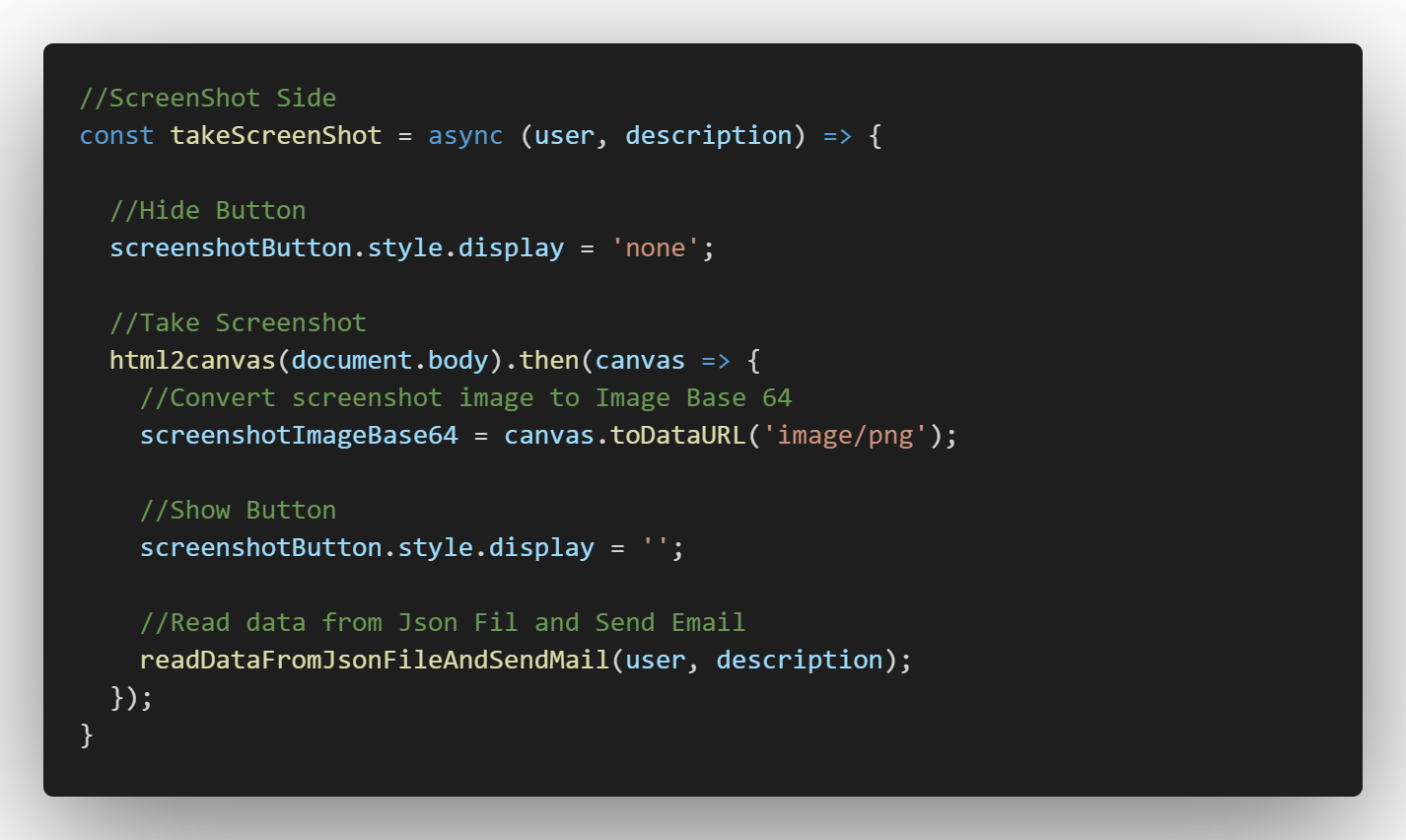 Requirements CDN screenshoot code